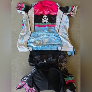 Betty Designs Cycling Kit Medium: Jersey & Shorts EUC